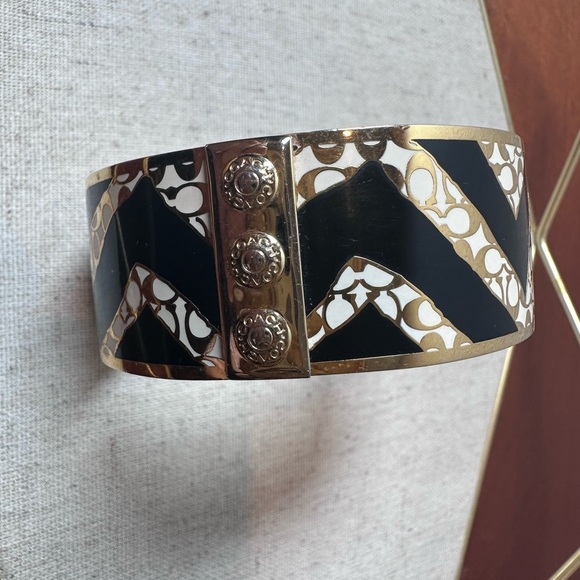 Coach Silver and Gold Bangle Bracelet 💯 Authentic! - Picture 3 of 6